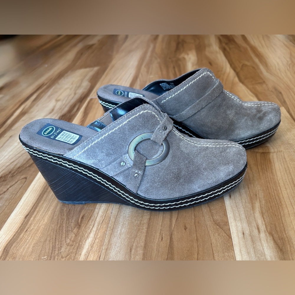 Dr Scholl’s Suede Wedge Mules 8